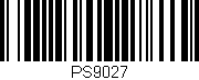 Código de barras (EAN, GTIN, SKU, ISBN): 'PS9027'