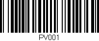 Código de barras (EAN, GTIN, SKU, ISBN): 'PV001'