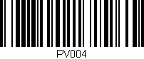 Código de barras (EAN, GTIN, SKU, ISBN): 'PV004'