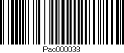 Código de barras (EAN, GTIN, SKU, ISBN): 'Pac000038'