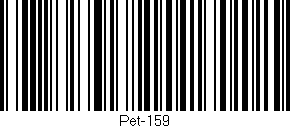 Código de barras (EAN, GTIN, SKU, ISBN): 'Pet-159'