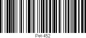 Código de barras (EAN, GTIN, SKU, ISBN): 'Pet-452'