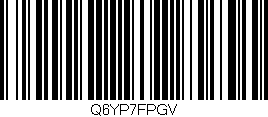 Código de barras (EAN, GTIN, SKU, ISBN): 'Q6YP7FPGV'