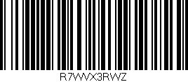 Código de barras (EAN, GTIN, SKU, ISBN): 'R7WVX3RWZ'