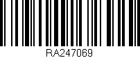 Código de barras (EAN, GTIN, SKU, ISBN): 'RA247069'