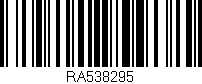 Código de barras (EAN, GTIN, SKU, ISBN): 'RA538295'