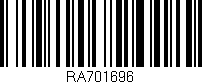 Código de barras (EAN, GTIN, SKU, ISBN): 'RA701696'