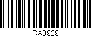 Código de barras (EAN, GTIN, SKU, ISBN): 'RA8929'