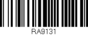 Código de barras (EAN, GTIN, SKU, ISBN): 'RA9131'