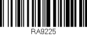 Código de barras (EAN, GTIN, SKU, ISBN): 'RA9225'