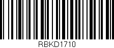 Código de barras (EAN, GTIN, SKU, ISBN): 'RBKD1710'
