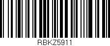 Código de barras (EAN, GTIN, SKU, ISBN): 'RBKZ5911'