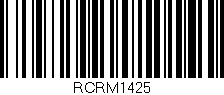 Código de barras (EAN, GTIN, SKU, ISBN): 'RCRM1425'