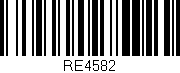 Código de barras (EAN, GTIN, SKU, ISBN): 'RE4582'