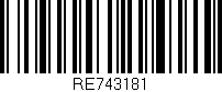 Código de barras (EAN, GTIN, SKU, ISBN): 'RE743181'