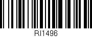 Código de barras (EAN, GTIN, SKU, ISBN): 'RI1496'