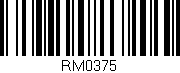 Código de barras (EAN, GTIN, SKU, ISBN): 'RM0375'
