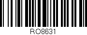 Código de barras (EAN, GTIN, SKU, ISBN): 'RO8631'