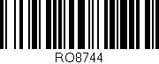 Código de barras (EAN, GTIN, SKU, ISBN): 'RO8744'