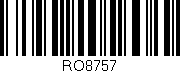 Código de barras (EAN, GTIN, SKU, ISBN): 'RO8757'