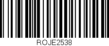 Código de barras (EAN, GTIN, SKU, ISBN): 'ROJE2538'