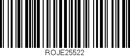 Código de barras (EAN, GTIN, SKU, ISBN): 'ROJE25522'