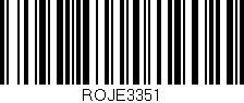 Código de barras (EAN, GTIN, SKU, ISBN): 'ROJE3351'
