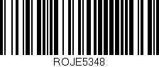 Código de barras (EAN, GTIN, SKU, ISBN): 'ROJE5348'