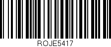 Código de barras (EAN, GTIN, SKU, ISBN): 'ROJE5417'