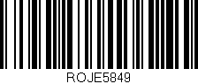 Código de barras (EAN, GTIN, SKU, ISBN): 'ROJE5849'