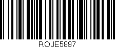 Código de barras (EAN, GTIN, SKU, ISBN): 'ROJE5897'