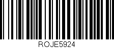 Código de barras (EAN, GTIN, SKU, ISBN): 'ROJE5924'