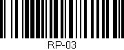 Código de barras (EAN, GTIN, SKU, ISBN): 'RP-03'