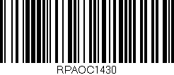 Código de barras (EAN, GTIN, SKU, ISBN): 'RPAOC1430'