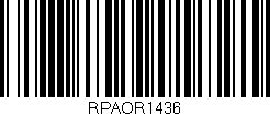 Código de barras (EAN, GTIN, SKU, ISBN): 'RPAOR1436'