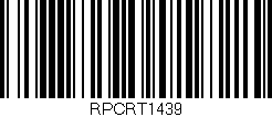 Código de barras (EAN, GTIN, SKU, ISBN): 'RPCRT1439'