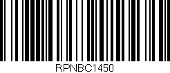 Código de barras (EAN, GTIN, SKU, ISBN): 'RPNBC1450'