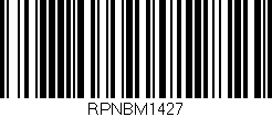 Código de barras (EAN, GTIN, SKU, ISBN): 'RPNBM1427'