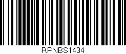 Código de barras (EAN, GTIN, SKU, ISBN): 'RPNBS1434'