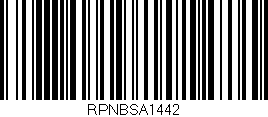 Código de barras (EAN, GTIN, SKU, ISBN): 'RPNBSA1442'