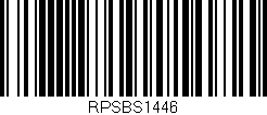 Código de barras (EAN, GTIN, SKU, ISBN): 'RPSBS1446'