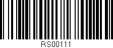Código de barras (EAN, GTIN, SKU, ISBN): 'RS00111'