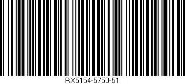 Código de barras (EAN, GTIN, SKU, ISBN): 'RX5154-5750-51'