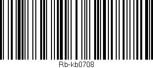 Código de barras (EAN, GTIN, SKU, ISBN): 'Rb-kb0708'
