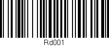 Código de barras (EAN, GTIN, SKU, ISBN): 'Rd001'