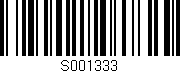Código de barras (EAN, GTIN, SKU, ISBN): 'S001333'
