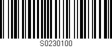 Código de barras (EAN, GTIN, SKU, ISBN): 'S0230100'