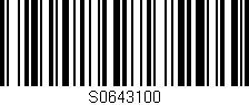 Código de barras (EAN, GTIN, SKU, ISBN): 'S0643100'
