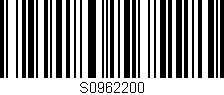 Código de barras (EAN, GTIN, SKU, ISBN): 'S0962200'