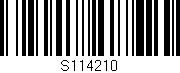 Código de barras (EAN, GTIN, SKU, ISBN): 'S114210'